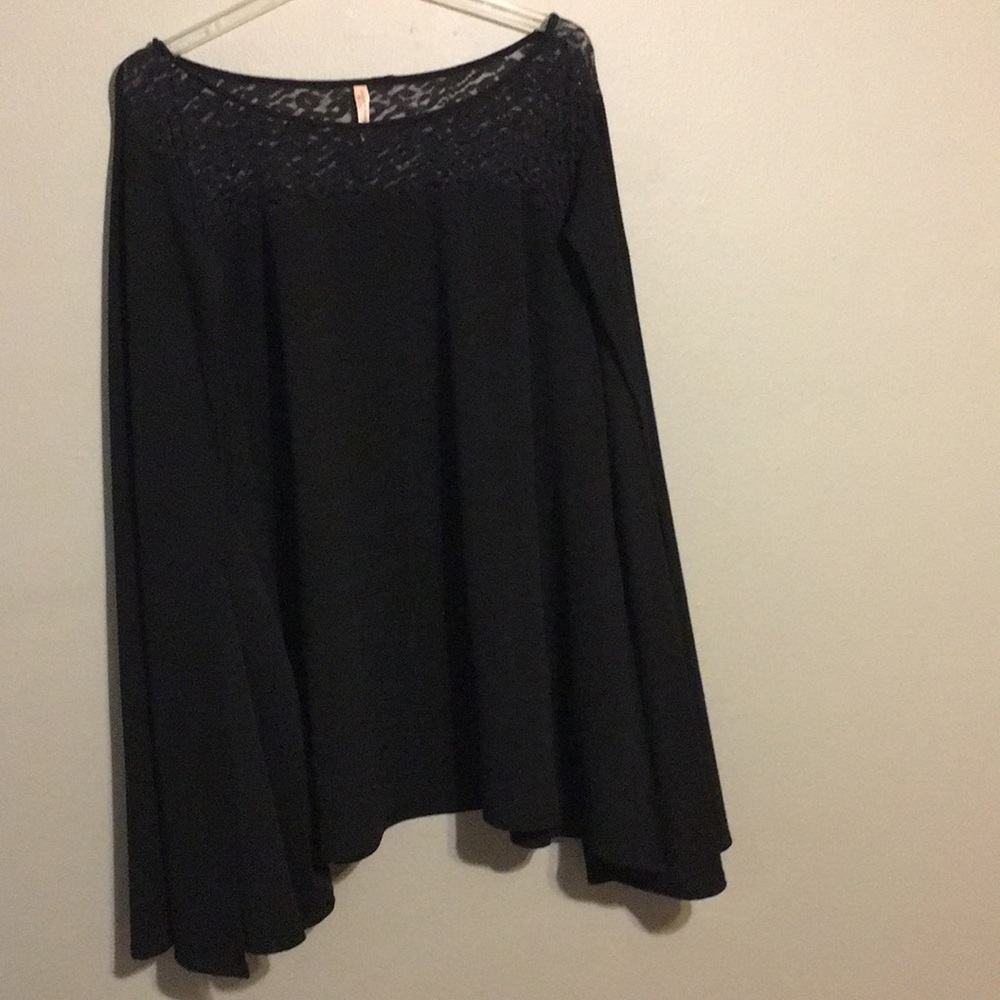 Mini Black cape dress